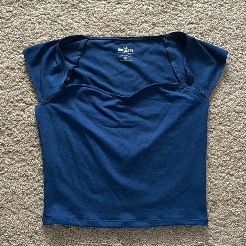 blue hollister top NWOT